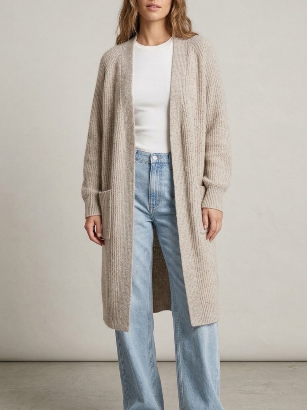 Universal Thread Light Beige Midi Cardigan